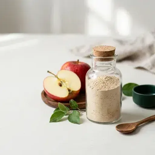 Vinagre de manzana en polvo con manzana fresca, ingrediente de Esbelita